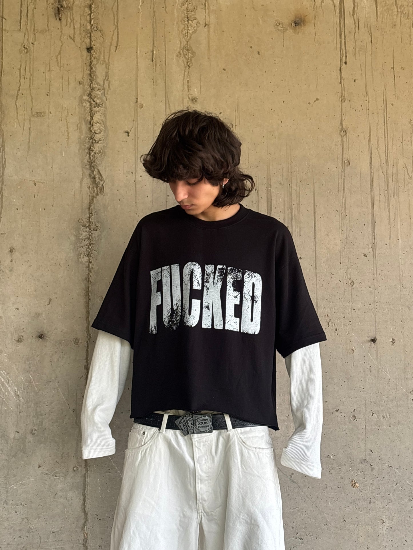 Fucked Layered Crop Tee