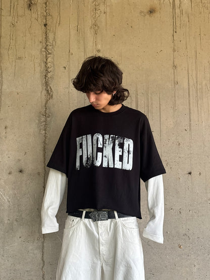 Fucked Layered Crop Tee