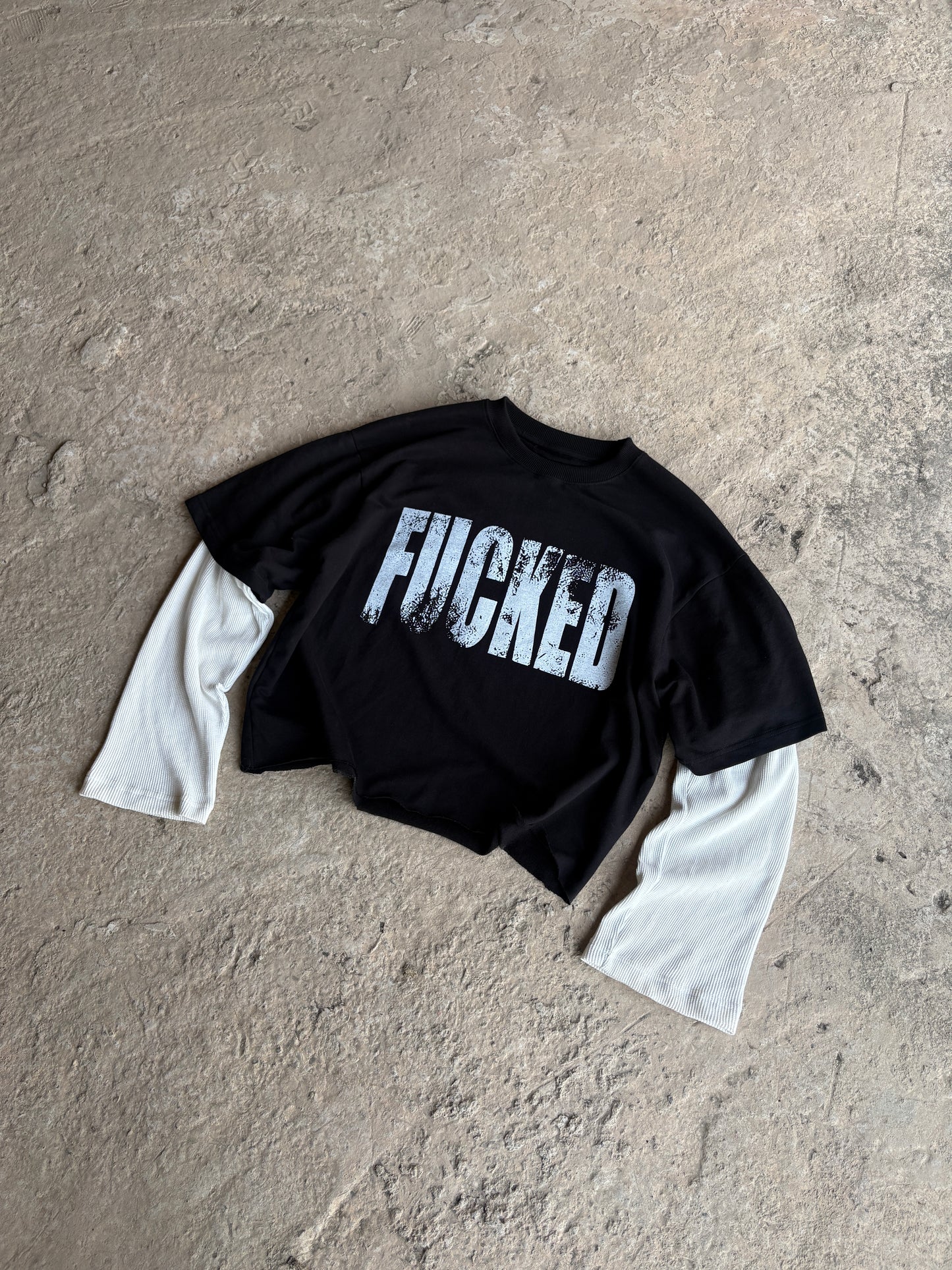 Fucked Layered Crop Tee